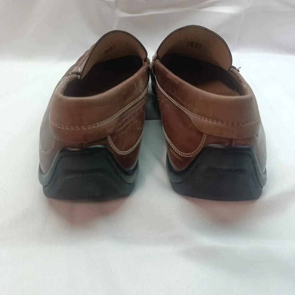 ECCO Mens 46‎ US 13 Brown Leather Penny Loafers Driving Moccasins Casual Office